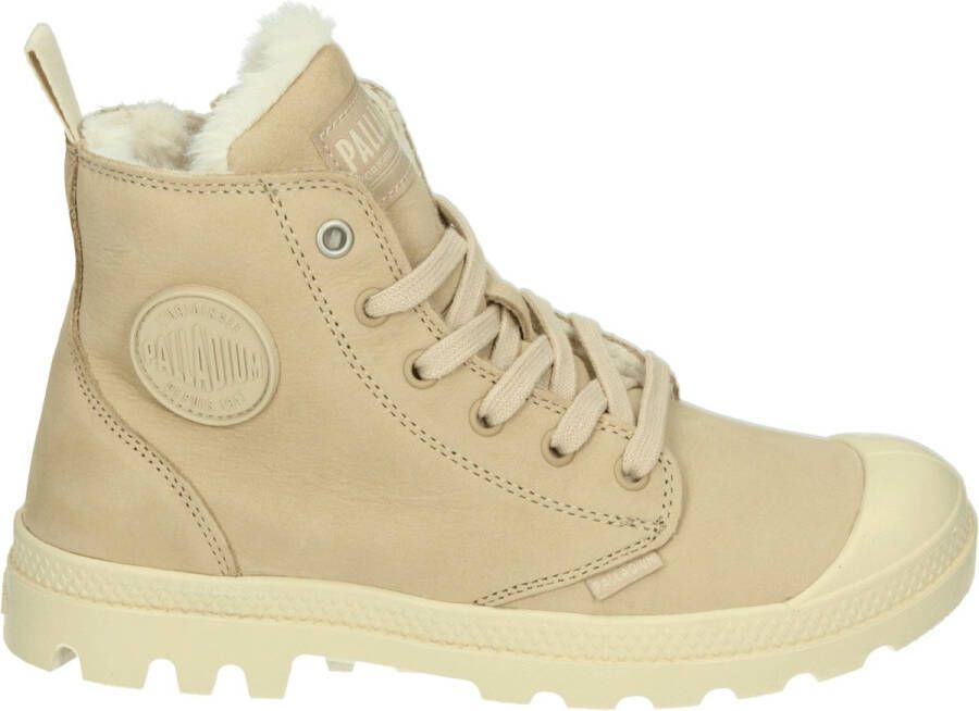 Palladium PAMPA HIGH ZIP WL VeterlaarzenHoge sneakersDames veterschoenenHalf-hoge schoenen Wit beige