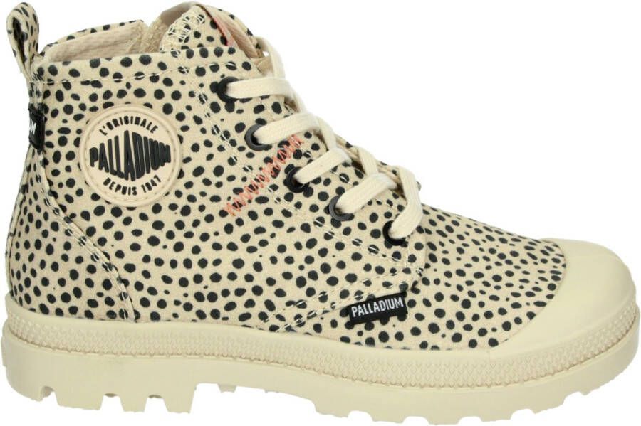 Palladium Pampa Safari canvas sneakers met dierenprint beige zwart - Foto 3