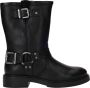 Palpa Zwarte Bikerboot met Zilveren Gespen Black Dames - Thumbnail 1