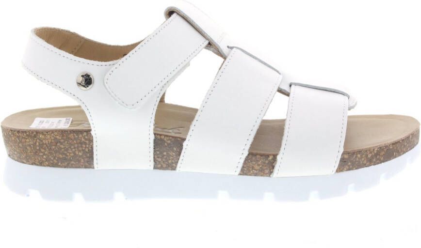 Panama Jack Stijlvolle platte sandalen voor vrouwen White Dames