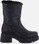 Panama Jack Zwarte Winter Lange Laarzen Chunky Stijl Black Dames - Thumbnail 2