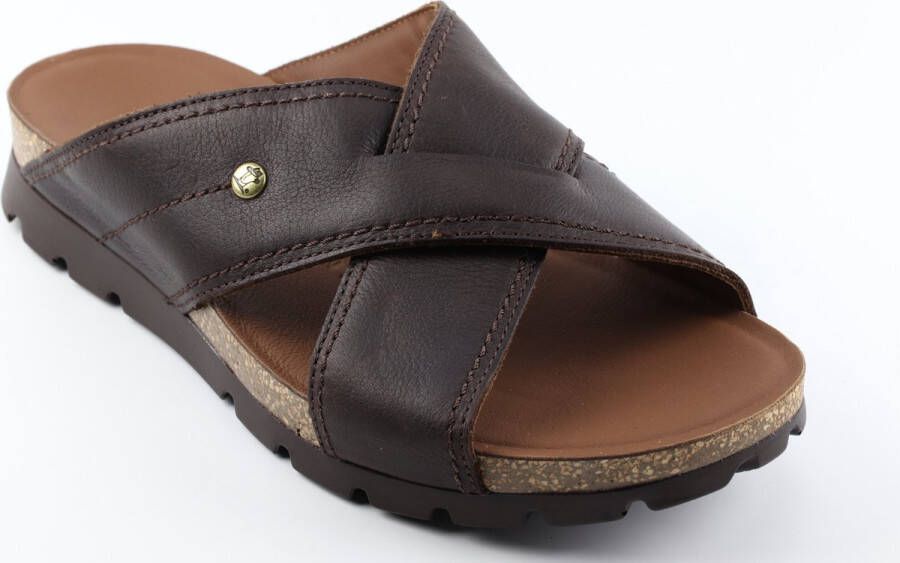 Panama Jack Salman slippers napa grass marron brown