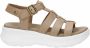 Panama Jack Stijlvolle Platte Sandalen Beige Dames - Thumbnail 1