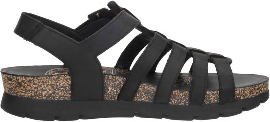 Panama Jack Stijlvolle platte sandalen voor vrouwen Black Dames