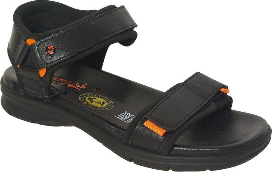 Panama Jack Stijlvolle Platte Sandalen Black Heren