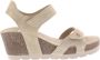 Panama Jack Beige Sleehak Sandalen met Klittenbandsluiting Beige Dames - Thumbnail 2