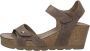 Panama Jack Beige Sleehak Sandalen met Klittenbandsluiting Beige Dames - Thumbnail 3