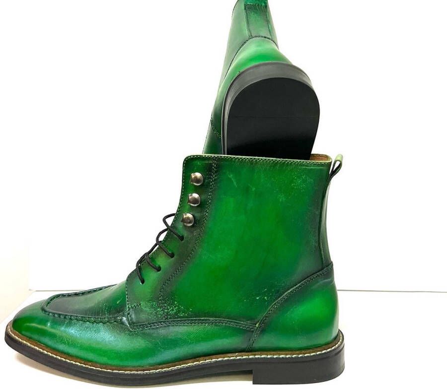 Pantera Pelle Shoes Lederen groene laars