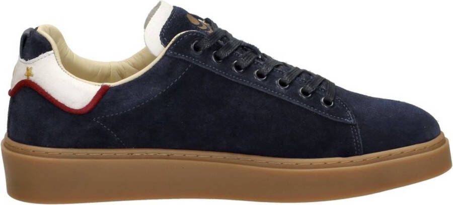 Pantofola D'Oro Blauwe Suède Lage Sneakers Blue Heren