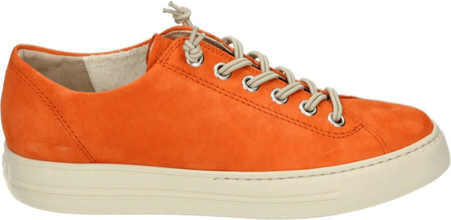 PAUL GREEN Lage Sneakers Dames 5017 Maat: 42 5 Materiaal: Nubuck Kleur: Oranje