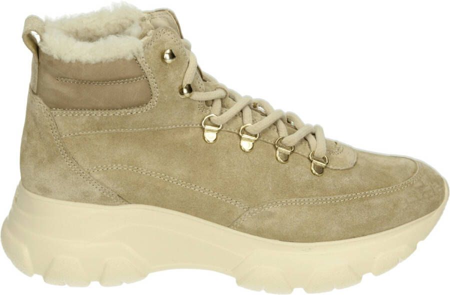 Paul Green 5175 Volwassenen VeterlaarzenHoge sneakersDames veterschoenenHalf-hoge schoenen Wit beige