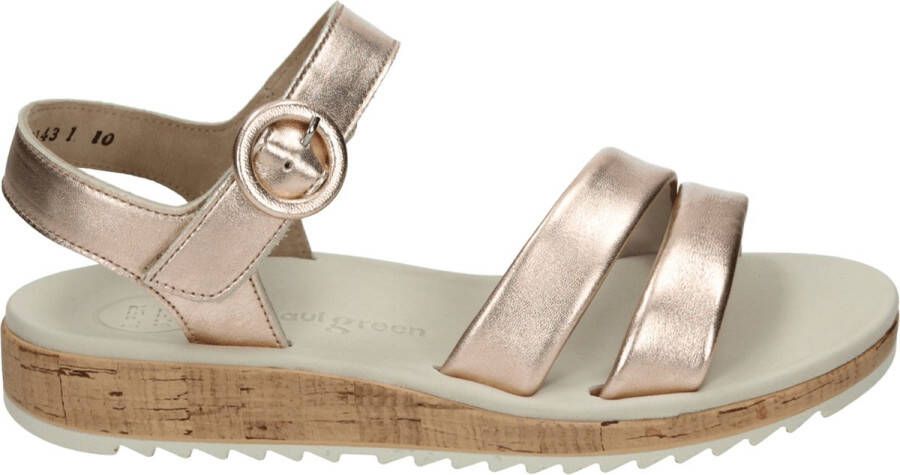 Paul Green 6112 Platte sandalenDames Sandalen Metallics