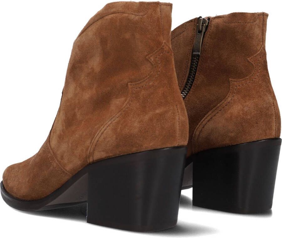 Paul Green 8110 Enkellaarsjes Enkelboots met rits Dames Cognac