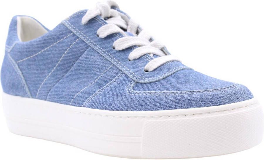 Paul Green Comfortabele Veloursleren Sportschoenen Blue Dames