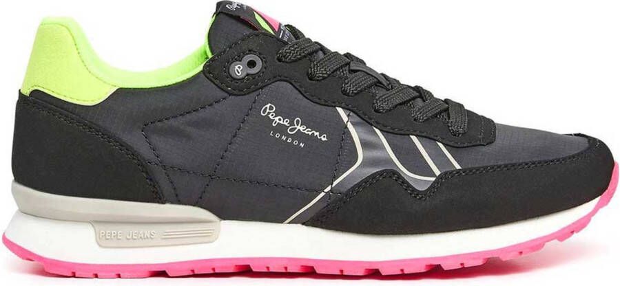 Pepe Jeans Brit Neon Sneakers Zwart Vrouw