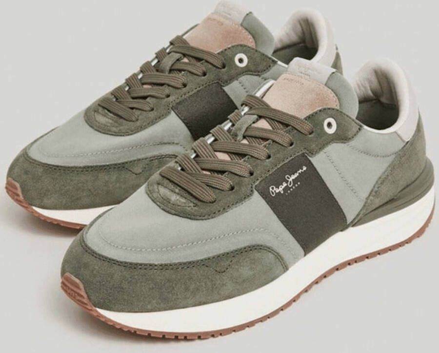 Pepe Jeans Heren Sneaker Buster Tape Khaki Green KAKI