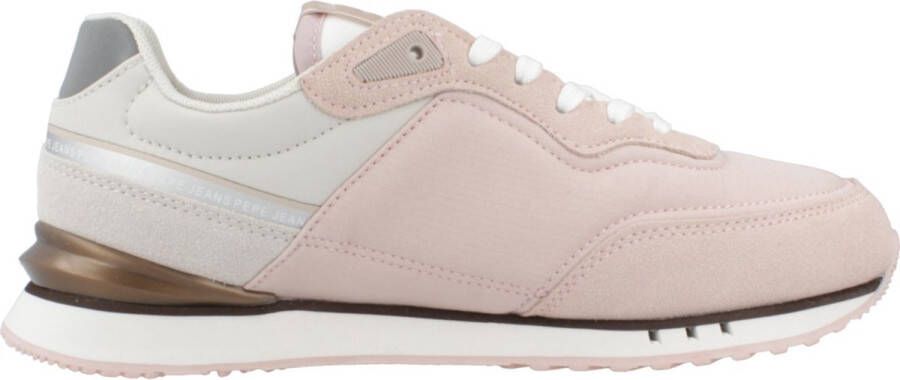 Pepe Jeans Stijlvolle London Seal Sneakers Pink Dames