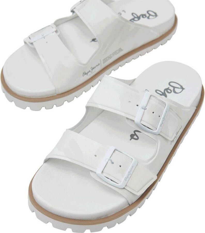 Pepe Jeans Urban Basic Nobuck Sandalen Wit Vrouw