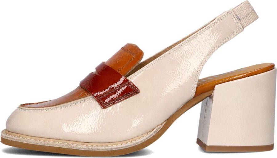 Pertini Beige Leren Loafers met Blokhak Beige Dames - Foto 2