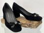 Peter Kaiser Cila 60 Zwart suede Pumps Damesschoenen - Thumbnail 1