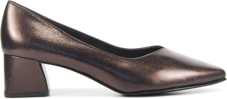 Peter Kaiser Dames Pumps Damesschoenen Leer Blokhak hoogte 48401 met Brons + - Foto 1