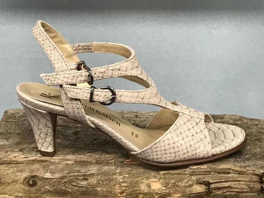 Peter Kaiser damesschoenen creme leren Sandalen 4 5 )