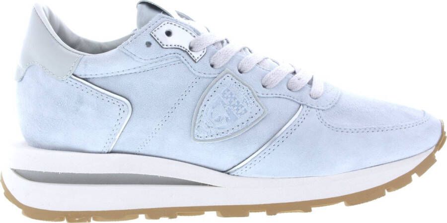 Philippe Model Dames Sneakers Tropez Haute Low Gris blue Lichtblauw