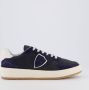 Philippe Model Blauw Navy Leren Sneakers met Witte Spoiler Blue Heren - Thumbnail 1