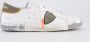 Philippe Model Retro Stijl Wit Groene Sneakers White Heren - Thumbnail 1