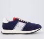 Philippe Model Suède Logo Sneakers Rubberen Zool Blue Heren - Thumbnail 1