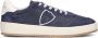 Philippe Model Blauwe Leren Sneakers met Zilveren Logo Blue Heren - Thumbnail 4