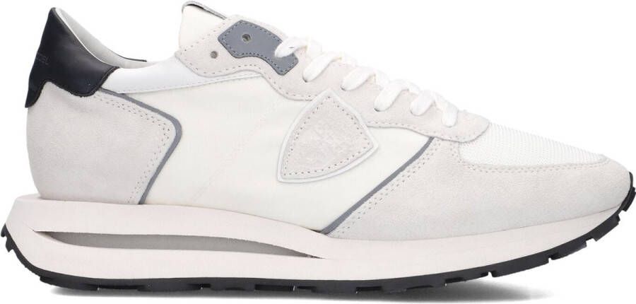 Philippe Model Witte Sneakers met Contrasterende Neuskap White Heren