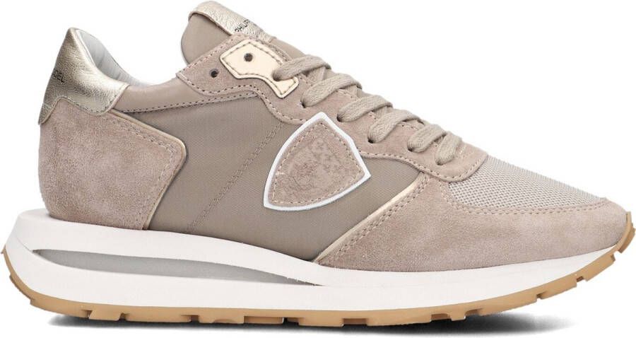 PHILIPPE MODEL Lage Sneakers Dames Tropez Haute Low Maat: 41 Materiaal: Suède Kleur: Beige