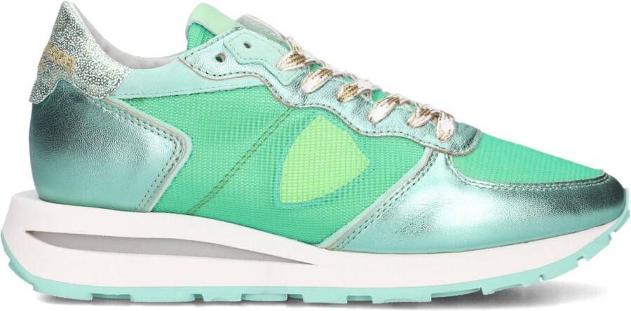 Philippe Model Tropez Haute Low Woman Sneakers Leer Dames Groen