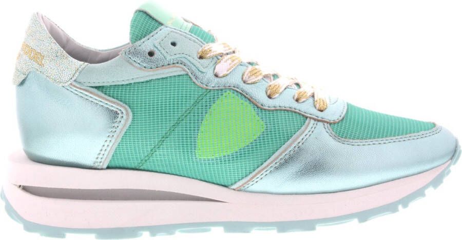 Philippe Model Tropez Haute Low Woman Sneakers Leer Dames Groen