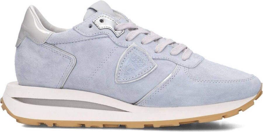 Philippe Model Dames Sneakers Tropez Haute Low Gris blue Lichtblauw