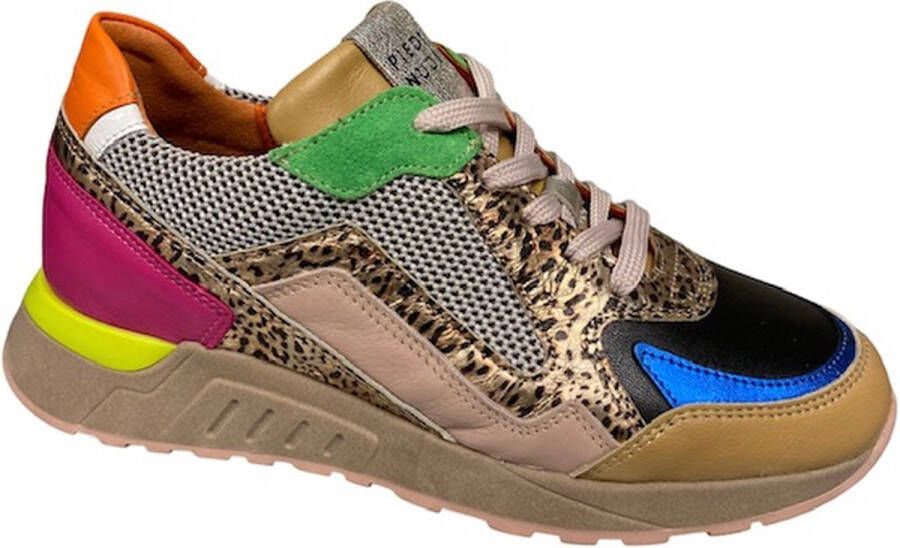 Piedi Nudi 2507 Lage sneakers Leren Sneaker Dames Multi