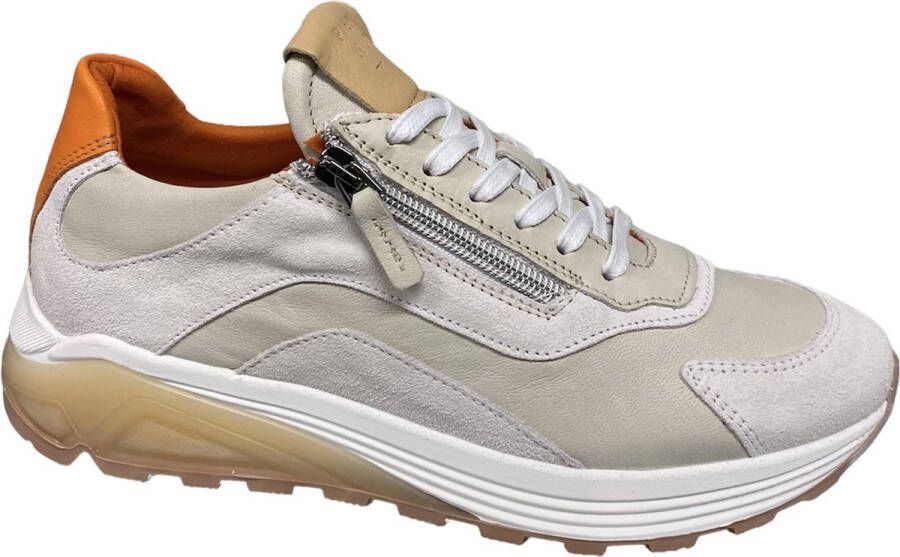 Piedi Nudi Piedinudi 2754-02-01PN Bianco Taupe-sneakers-sneaker kleur