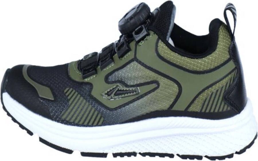 Piedro Sport Edwin Sneakers Kaki Zwart Vetersluiting draaisluiting