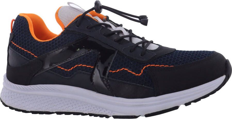 Piedro Sport Bram Sneakers Blauw Oranje Vetersluiting