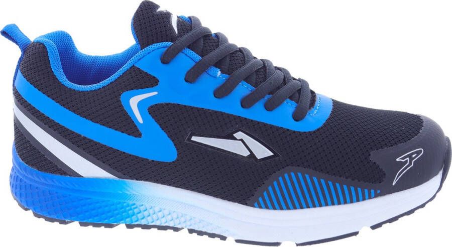 Piedro Sport Dave Sneakers Zwart Kobalt Vetersluiting