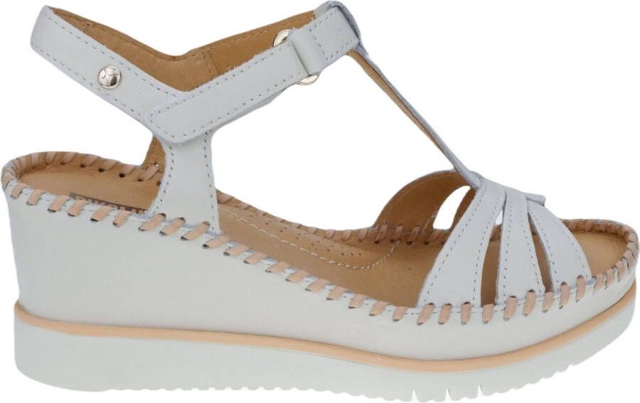 Pikolinos Vrolijke sleehaksandalen White Dames