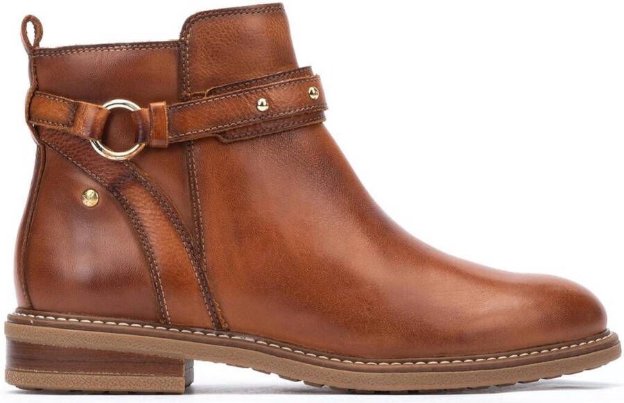 Pikolinos Dames Casual Camel Leren Enkellaarsjes Brown Dames