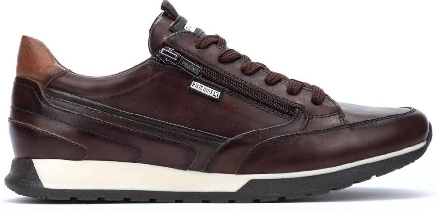 Pikolinos Elegante Leren Sneakers met Boog Ondersteuning Brown