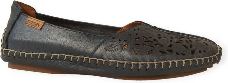 Pikolinos Blauwe Leren Loafer voor Dames Blue Dames