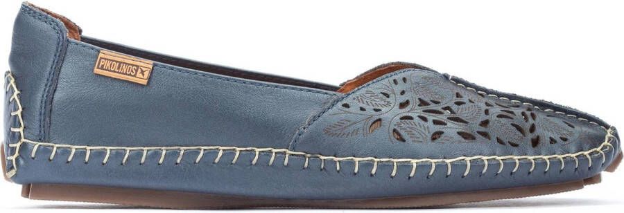 Pikolinos Blauwe Leren Loafer voor Dames Blue Dames