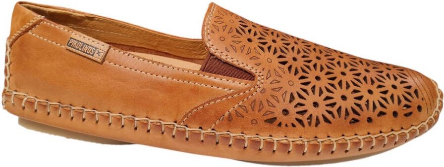 Pikolinos Geperforeerde zomerloafer Bruin Brown Dames