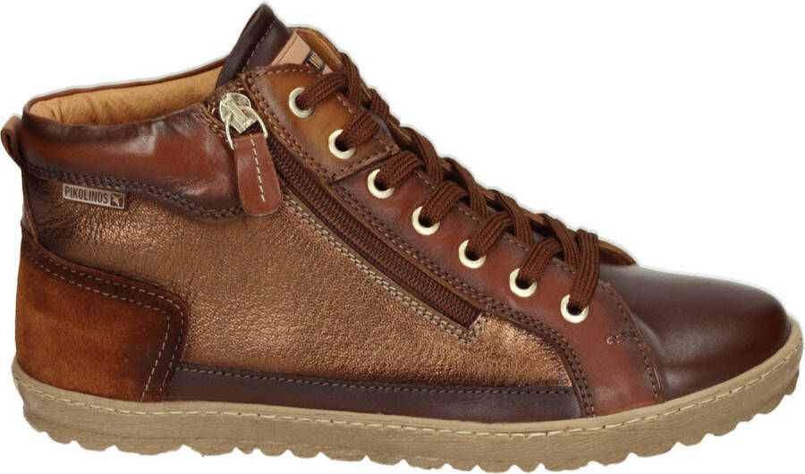 Pikolinos LAGOS 901 VeterlaarzenHoge sneakersDames veterschoenenHalf-hoge schoenen Cognac