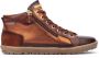 Pikolinos Stijlvolle Leren Sneaker Boot Bruin Brown Dames - Thumbnail 1