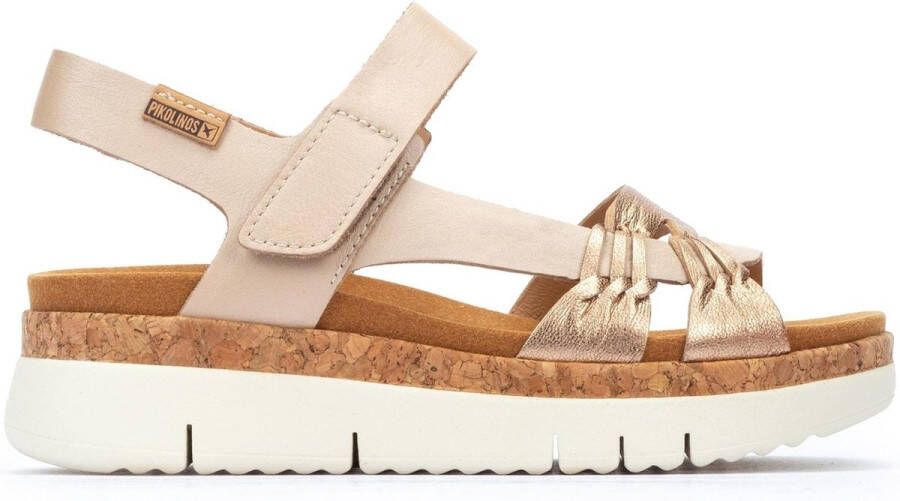 Pikolinos Stijlvolle Platte Sandalen voor Vrouwen Beige Dames